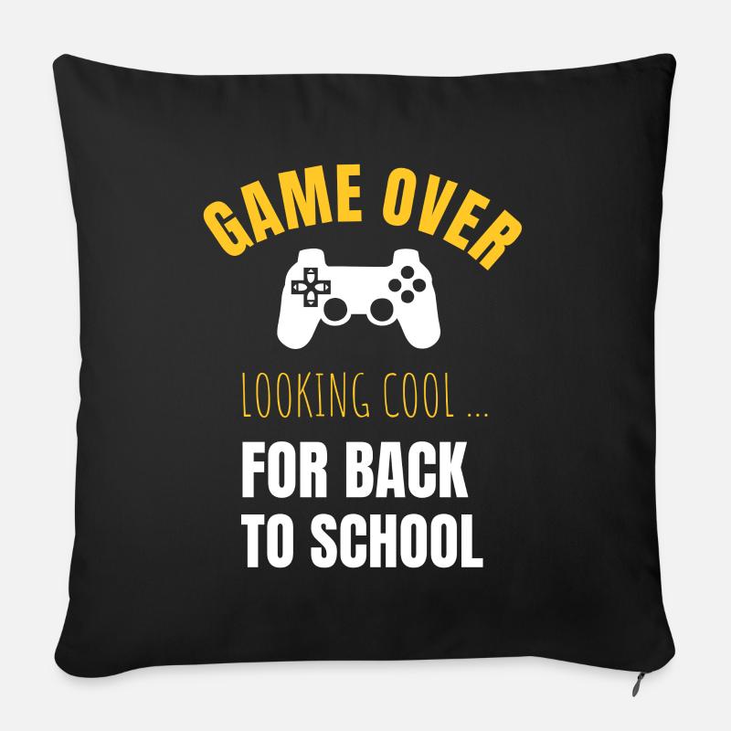 Début de l’école - Coussin et housse de 45 x 45 cm - noir