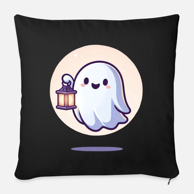 Fantôme - Coussin et housse de 45 x 45 cm - noir