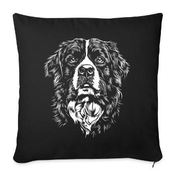 Bouvier Bernois Portrait Chien Chien - Coussin et housse de 45 x 45 cm - noir - Devant