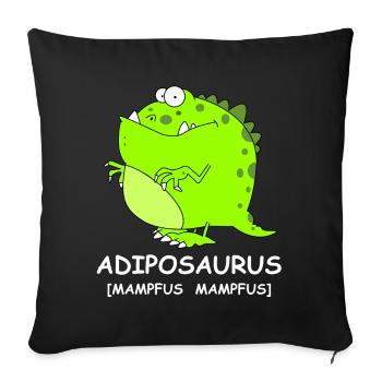 Adiposaursus Dino Comic - Coussin et housse de 45 x 45 cm - noir - Devant