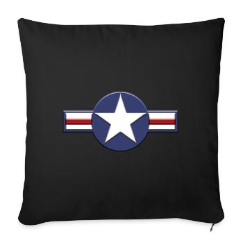 US ARMY AVIATION SYMBOL relief - Sofa pillow with filling 45cm x 45cm - black - Front