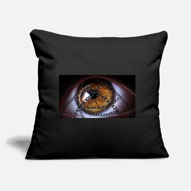 Occhio con catene Cuscino da divano 45 x 45 cm con riempimento