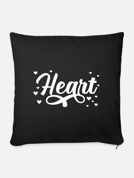 Heart - Sofakissen mit Füllung 45 x 45 cm - Schwarz
