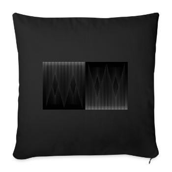 Alpha Blanc - Coussin et housse de 45 x 45 cm - noir - Devant