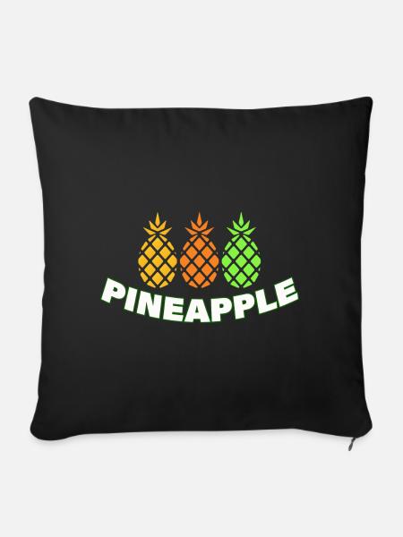 PINEAPPLE - Sofakissen mit Füllung 45 x 45 cm - Schwarz