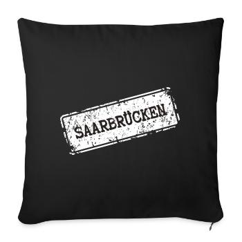 Conception du logo de la ville de Sarrebruck - Coussin et housse de 45 x 45 cm - noir - Devant