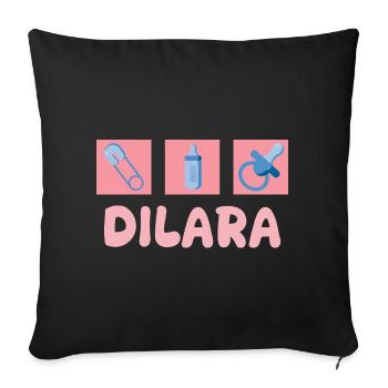 Pacifier Dilara - Sofa pillow with filling 45cm x 45cm - black - Front
