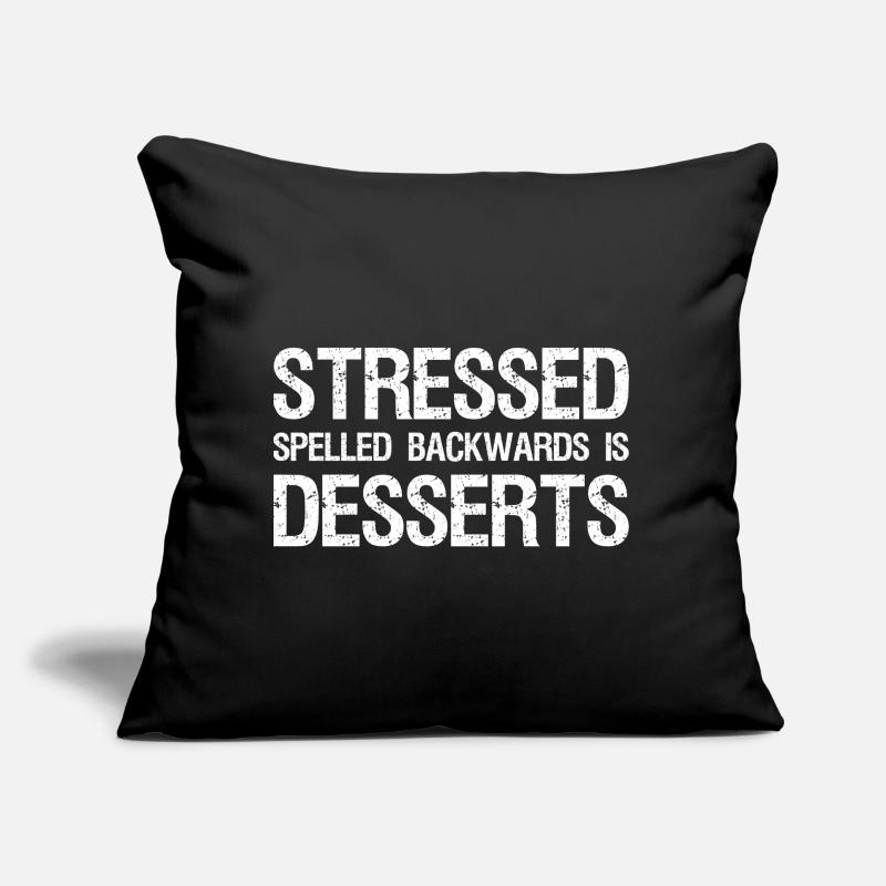 Stressé Épelé à l’envers est Desserts Coussin et housse de 45 x 45 cm