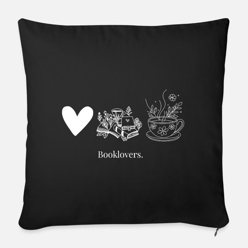 Ich liebe Bücher - Sofakissen mit Füllung 45 x 45 cm - Schwarz