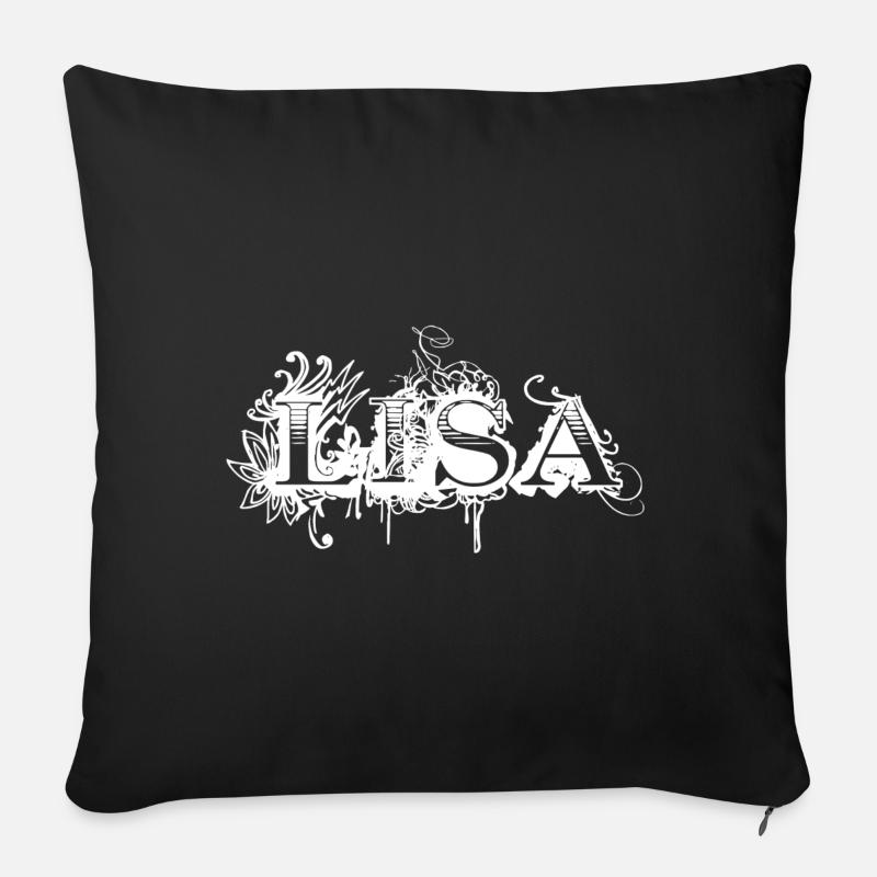 LISA - Sofakissen mit Füllung 45 x 45 cm - Schwarz