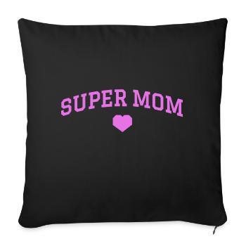 Super mein rosa Herz - Sofakissen mit Füllung 45 x 45 cm - Schwarz - Vorne