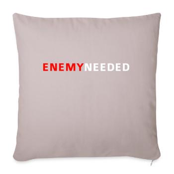 enemy needed - Sofa pillow with filling 45cm x 45cm - light taupe - Front