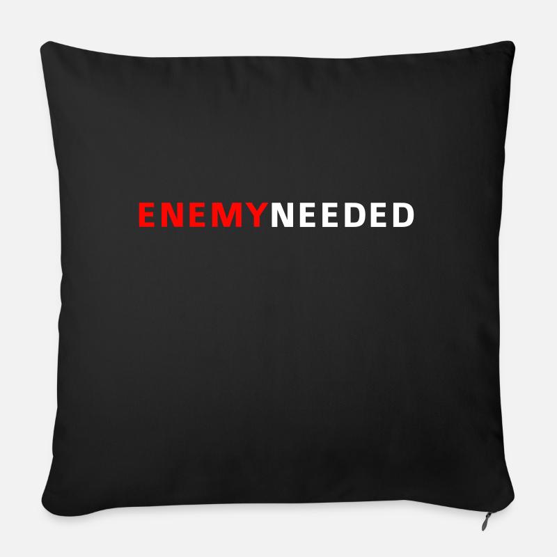 Ennemi nécessaire - Coussin et housse de 45 x 45 cm - noir