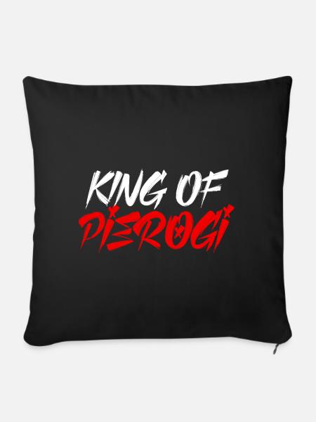 King of Pierogi - Sofakissen mit Füllung 45 x 45 cm - Schwarz