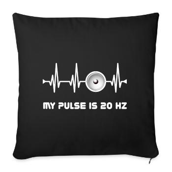 My Pulse est 20 Hz| Subwoofer, Car Audio, Musique - Coussin et housse de 45 x 45 cm - noir - Devant