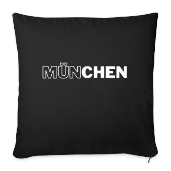 Munich - Coussin et housse de 45 x 45 cm - noir - Devant