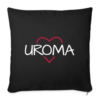 Great grandma thought - Sofa pillow with filling 45cm x 45cm - black - Front