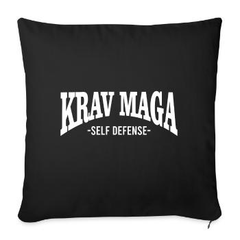 Krav Maga Selbstverteidigung - Sofakissen mit Füllung 45 x 45 cm - Schwarz - Vorne