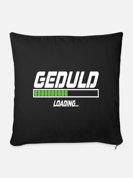 Geduld Loading... - Sofakissen mit Füllung 45 x 45 cm - Schwarz