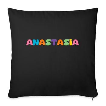 Name - Anastasia - Sofakissen mit Füllung 45 x 45 cm - Schwarz - Vorne