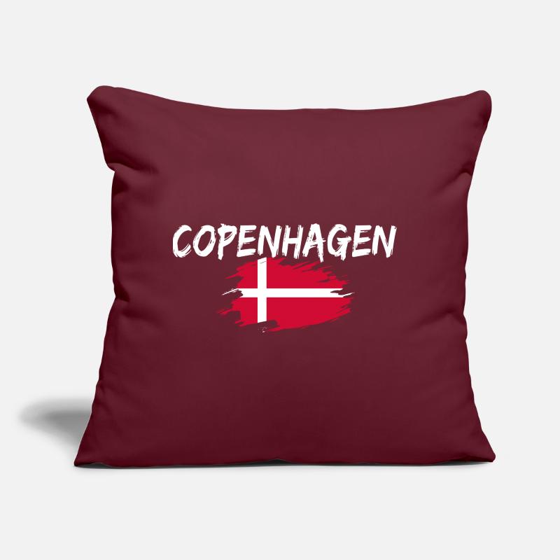 Copenhague Danemark Drapeau Copenhague Coussin et housse de 45 x 45 cm