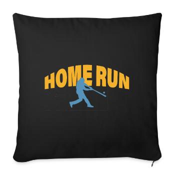 Home Run - Sofa pillow with filling 45cm x 45cm - black - Front