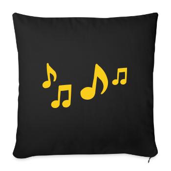 Contraste des notes jaunes - Coussin et housse de 45 x 45 cm - noir - Devant