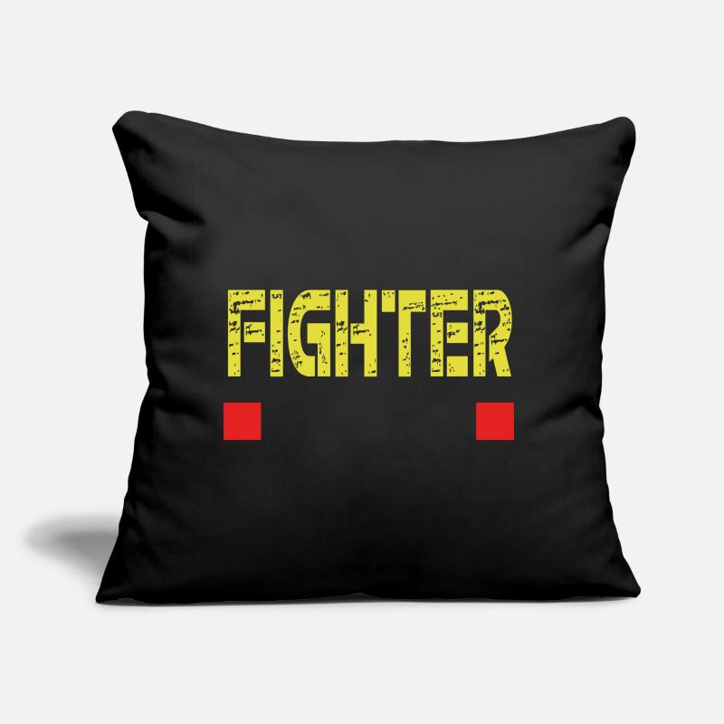 FIGHTER text base Sofa pillow with filling 45cm x 45cm