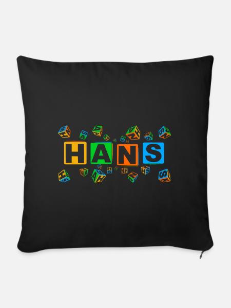 HANS colourful cubes - Sofakissen mit Füllung 45 x 45 cm - Schwarz