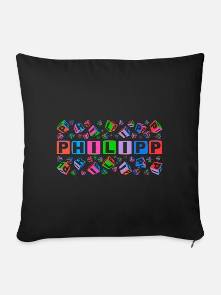 PHILIPP colourful cubes - Sofakissen mit Füllung 45 x 45 cm - Schwarz