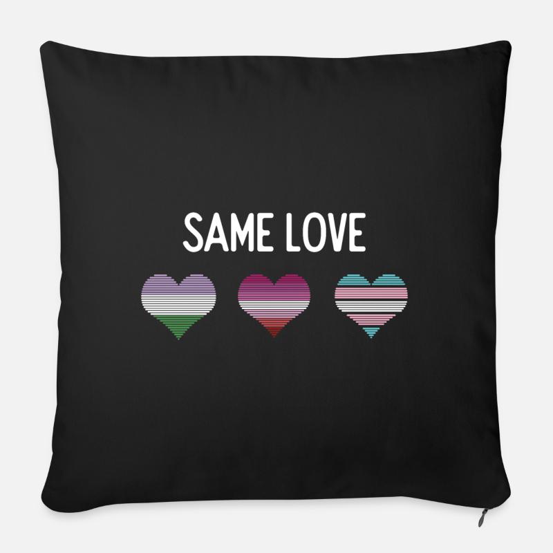 LGBTQ Pride Month - Same Love - Sofa pillow with filling 45cm x 45cm - black