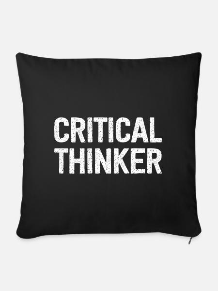 Critical Thinker - Sofakissen mit Füllung 45 x 45 cm - Schwarz