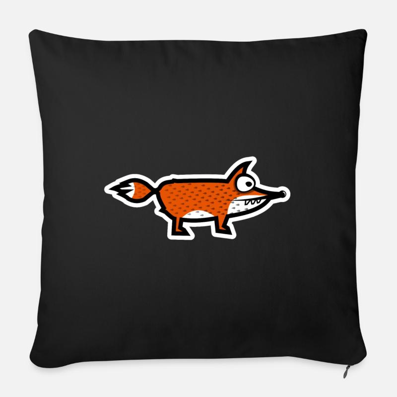 Fuchs - Sofakissen mit Füllung 45 x 45 cm - Schwarz