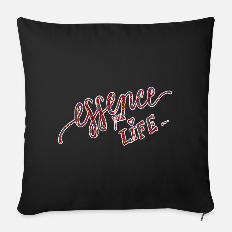 essence your life 4 - Sofakissen mit Füllung 45 x 45 cm - Schwarz