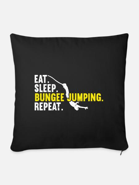 Bungee-Jump Bungee-Jumping - Sofakissen mit Füllung 45 x 45 cm - Schwarz
