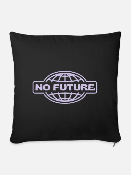 NO FUTURE - Sofakissen mit Füllung 45 x 45 cm - Schwarz