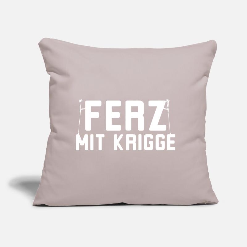 Ferz avec Krigge Dialecte hessois Coussin et housse de 45 x 45 cm