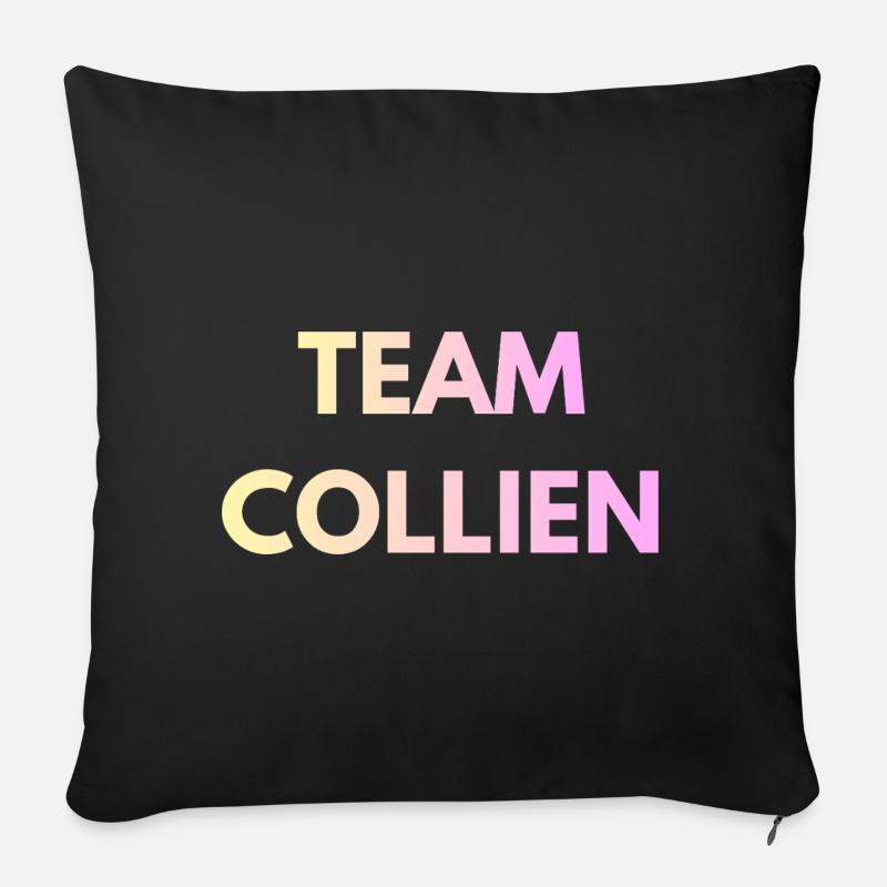 Team Collien Gradient Text - Sofakissen mit Füllung 45 x 45 cm - Schwarz