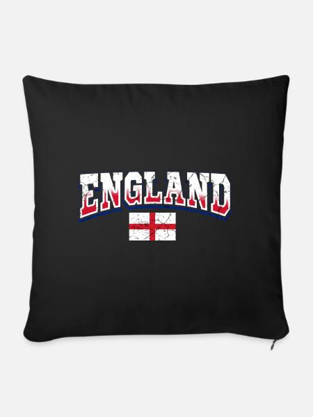 England Fan - Sofakissen mit Füllung 45 x 45 cm - Schwarz