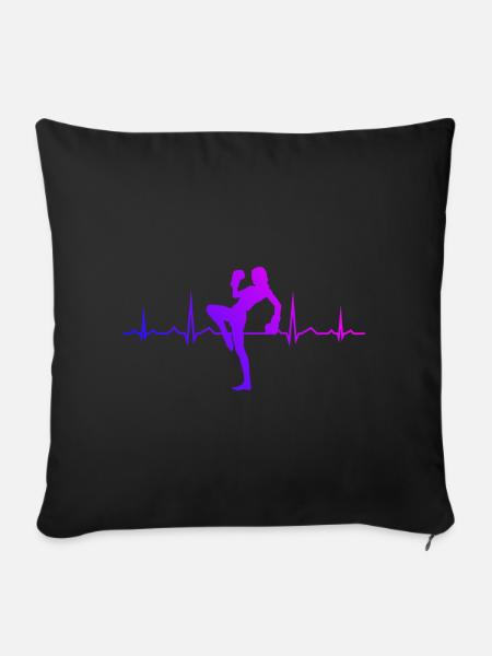 Kickboxer Kickboxen Kickboxing Boxing Boxen - Sofakissen mit Füllung 45 x 45 cm - Schwarz