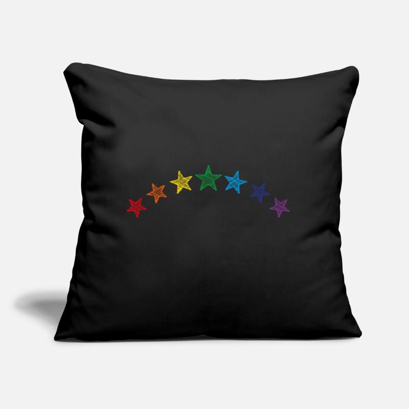 Sterne Regenbogen scribble Sofakissen mit Füllung 45 x 45 cm