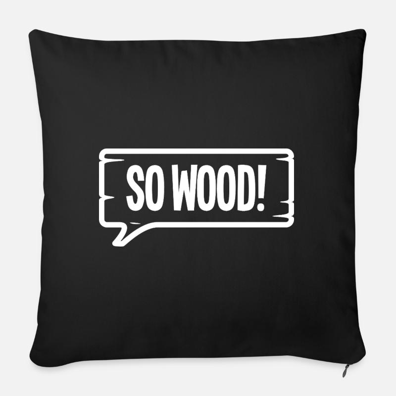 SO WOOD! - Sofakissen mit Füllung 45 x 45 cm - Schwarz