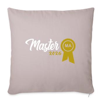 Le master a été obtenu lors de la cérémonie de remise des diplômes en 2026 - Coussin et housse de 45 x 45 cm - taupe clair - Devant
