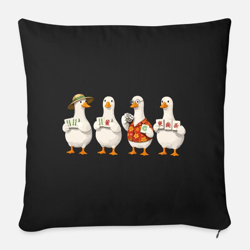 Mahjong goose - Sofakissen mit Füllung 45 x 45 cm - Schwarz