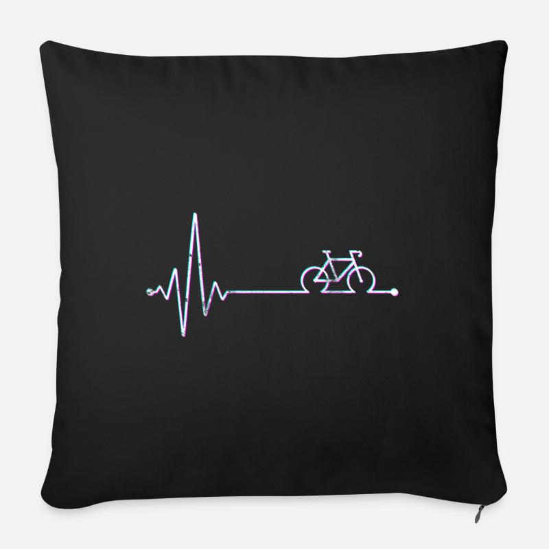 Neon Bike Pulse - Sofakissen mit Füllung 45 x 45 cm - Schwarz