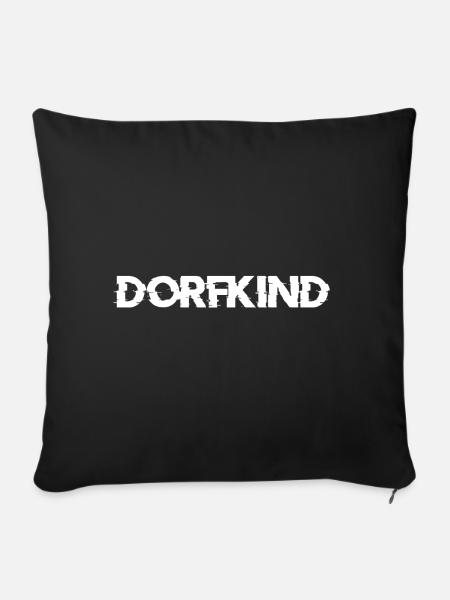 Dorfkind - Sofakissen mit Füllung 45 x 45 cm - Schwarz