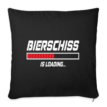 Bierschiss Is Loading... - Sofakissen mit Füllung 45 x 45 cm - Schwarz - Vorne