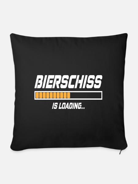Bierschiss Is Loading... - Sofakissen mit Füllung 45 x 45 cm - Schwarz