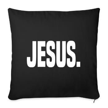 Jesus. - Sofa pillow with filling 45cm x 45cm - black - Front