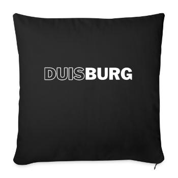 Duisburg - Sofa pillow with filling 45cm x 45cm - black - Front